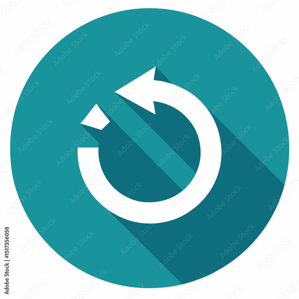 Poster refresh icon on round button