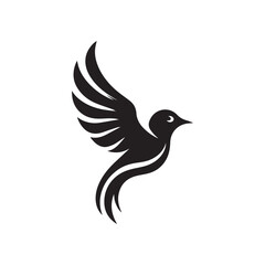 bird logo, editable vector image