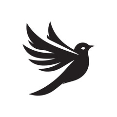 bird logo, editable vector image