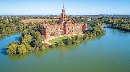 Aerial View of the Spectacular Castillo de Coca in Spain