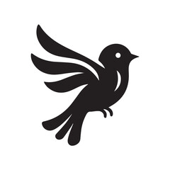 bird logo, editable vector image