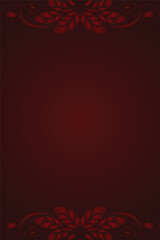 Elegant red floral frame background design