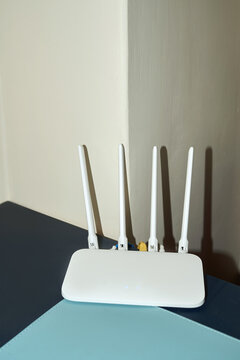 Wi-fi router on a table