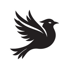 bird logo, editable vector image