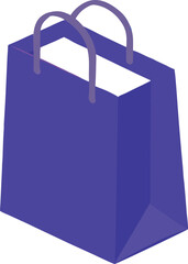 Modern Purple Shopping Bag Vector Mockup for Branding