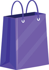 Modern Purple Shopping Bag Vector Mockup for Branding