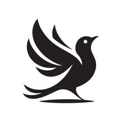 bird logo, editable vector image