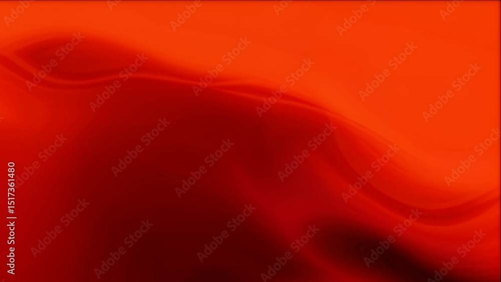 Poster abstract flowing gradient of red and orange, creating dynamic light and shadow transitions