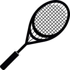 Modern Racket Silhouette Vector Art for Graphic Designers