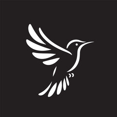 bird logo, editable vector image