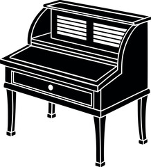 Rolltop Desk Vector Art for Graphic Designers