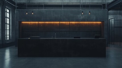 Obraz premium Industrial style interior of a modern bar.