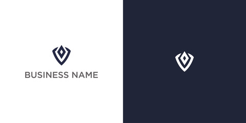 Modern Geometric Diamond Logo with Overlapping V Shapes
