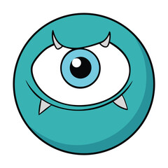 A wild, bulging mad-eyeball with red veins, a crazed stare, and a menacing glare—pulsing with chaotic energy and intense, unblinking madness.
