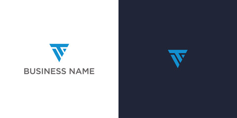 Abstract Logo Design: A sleek, modern logo featuring a stylized "T" and "I" combination inside triangle, representing innovation and precision for potential business branding.