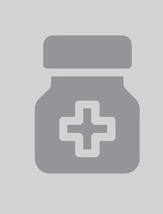 Obraz premium MEDICINE BOTTLE ICON LOGO RELATED TO ALCHEMY AND LABORATORY
