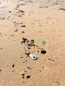 Microplastics on the beach