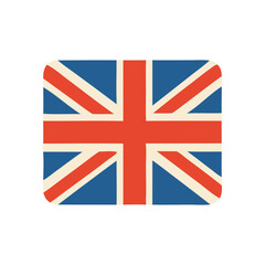 A square United Kingdom flag icon. Represents Great Britain, England, and British national identity. Ideal for patriotic themes and designs.