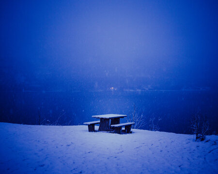 Lone Winter Bench
