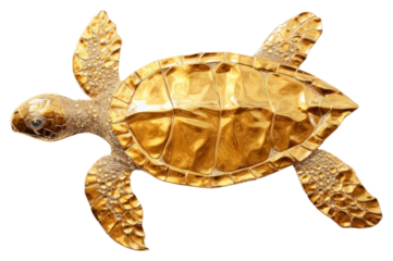 PNG Turtle shape reptile animal gold.