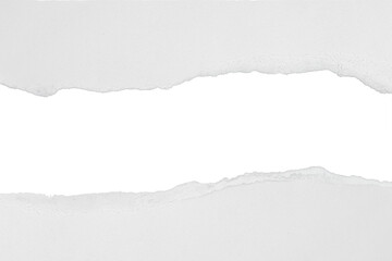 torn paper edge, white paper on transparent background