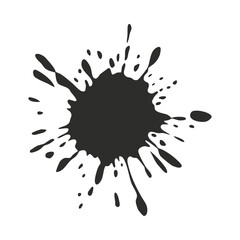 Black ink splatter vector design element for graphic design and artistic projects and creative backgrounds use silhouette
