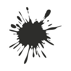 Black ink splatter vector graphic for design element and abstract background with paint splash effect art 100 silhouette