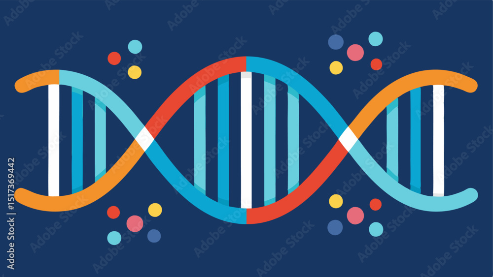 Poster genetic data waves depiction of dna strands intertwined with digital lines representing the integrat