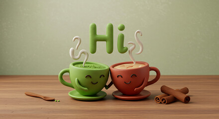 Celebrating International Friendship Day A Toast to Friendship with Cute 3D Coffee Cups