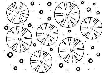 seamless pattern of lotus leaf 