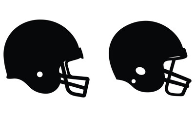 American Football Helmet Silhouette Vector, Football helmet icon, Helmet Clip art vector