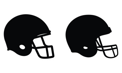 American Football Helmet Silhouette Vector, Football helmet icon, Helmet Clip art vector