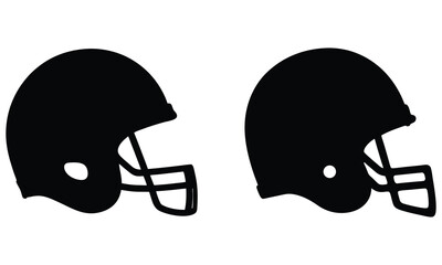American Football Helmet Silhouette Vector, Football helmet icon, Helmet Clip art vector
