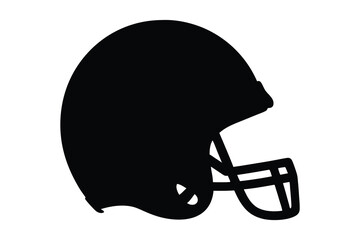 American Football Helmet Silhouette Vector, Football helmet icon, Helmet Clip art vector