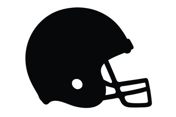 American Football Helmet Silhouette Vector, Football helmet icon, Helmet Clip art vector