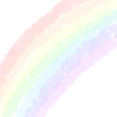 水彩風虹のベクターイラスト