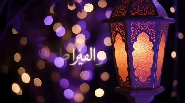 Eid al-Adha Mubarak luxury background with lamp lanterns. Selamat Hari Raya Idul Adha Animation. Eid al Adha, Eid Al fitr.