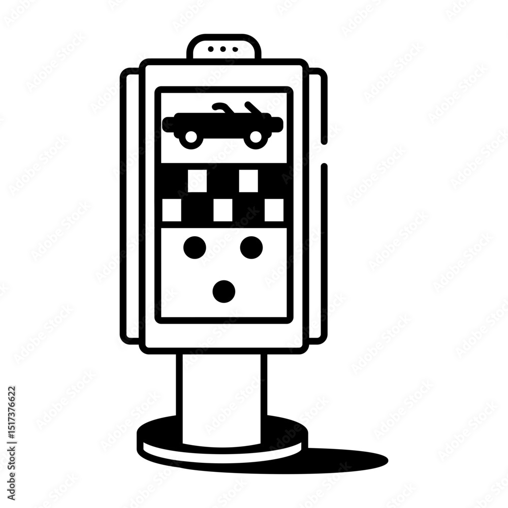 Canvas Prints a linear icon showing self service kiosk system