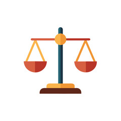 balance scale with justice icon representing law 