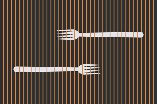 Forks got tangled in pasta