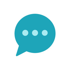 chat bubble with ellipsis symbol in flat vector 