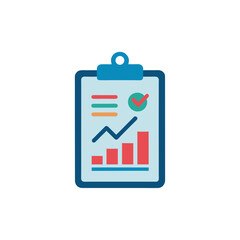 clipboard with graph and arrow icon symbolizing 