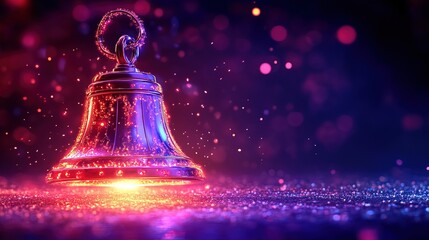 A glowing jackpot bell ringing loudly as a lucky winner celebrates 