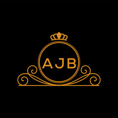 Initial AJB Letter Linked Logo for business and company identity. Modern AJB Letter Logo Vector Template with modern trendy golden logo.
