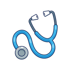 cartoon vector illustration of stethoscope