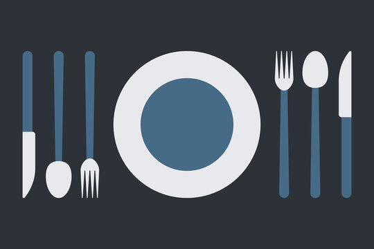 Plate and cutlery