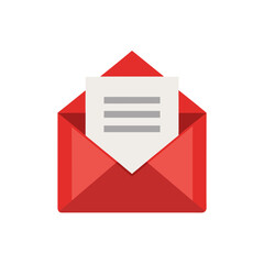 envelope with letter symbol in flat vector style 