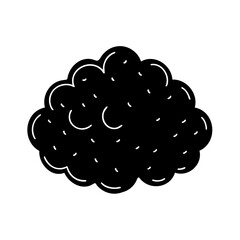 Simple black and white cloud illustration for weather meteorology or conceptual design elements