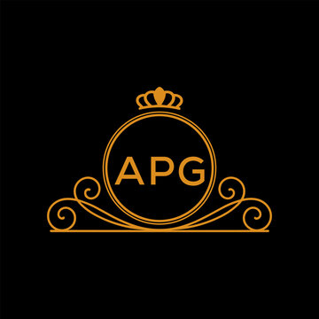 Initial APG Letter Linked Logo for business and company identity. Modern APG Letter Logo Vector Template with modern trendy golden logo.
