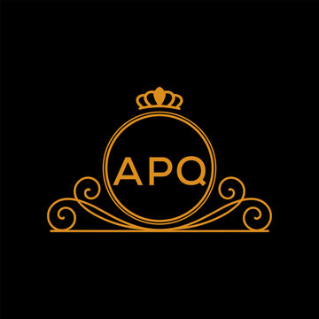 Initial APQ Letter Linked Logo for business and company identity. Modern APQ Letter Logo Vector Template with modern trendy golden logo.
